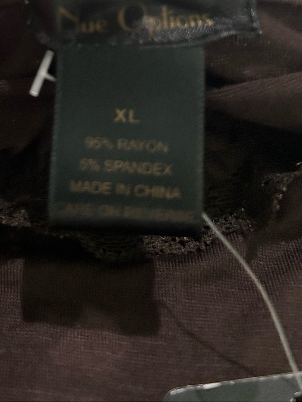 Nue Option Brown Lace Trim Camisole Top Y2K Coquette Preppy Coastal Size XL NWT - Picture 5 of 9